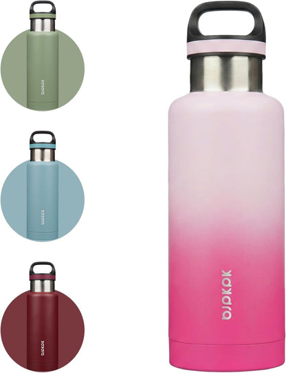 18oz Insulated Water Bottle Stainless Steel Water Bottle with Handle | BPA-Free Leak-Proof Bottle with Double Wall Vacuum Insulation, Reusable Water Bottle for Gym, Office, Travel & Everyday Use