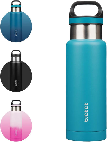 18oz Insulated Water Bottle Stainless Steel Water Bottle with Handle | BPA-Free Leak-Proof Bottle with Double Wall Vacuum Insulation, Reusable Water Bottle for Gym, Office, Travel & Everyday Use