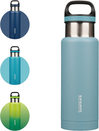 18oz Insulated Water Bottle Stainless Steel Water Bottle with Handle | BPA-Free Leak-Proof Bottle with Double Wall Vacuum Insulation, Reusable Water Bottle for Gym, Office, Travel & Everyday Use