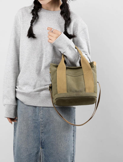 Small Tote Bag with Zipper Tote Bag for Women Canvas Crossbody Bag Shoulder Bag Satchel Hobo Bag Messenger Bag 2023