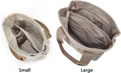 Small Tote Bag with Zipper Tote Bag for Women Canvas Crossbody Bag Shoulder Bag Satchel Hobo Bag Messenger Bag 2023
