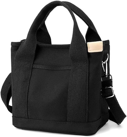 Small Tote Bag with Zipper Tote Bag for Women Canvas Crossbody Bag Shoulder Bag Satchel Hobo Bag Messenger Bag 2023