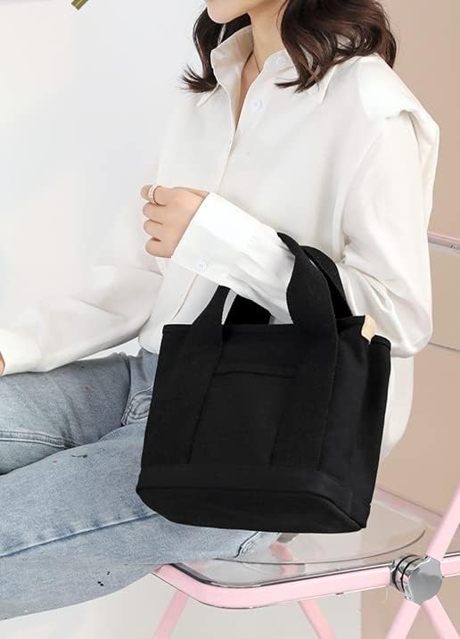 Small Tote Bag with Zipper Tote Bag for Women Canvas Crossbody Bag Shoulder Bag Satchel Hobo Bag Messenger Bag 2023