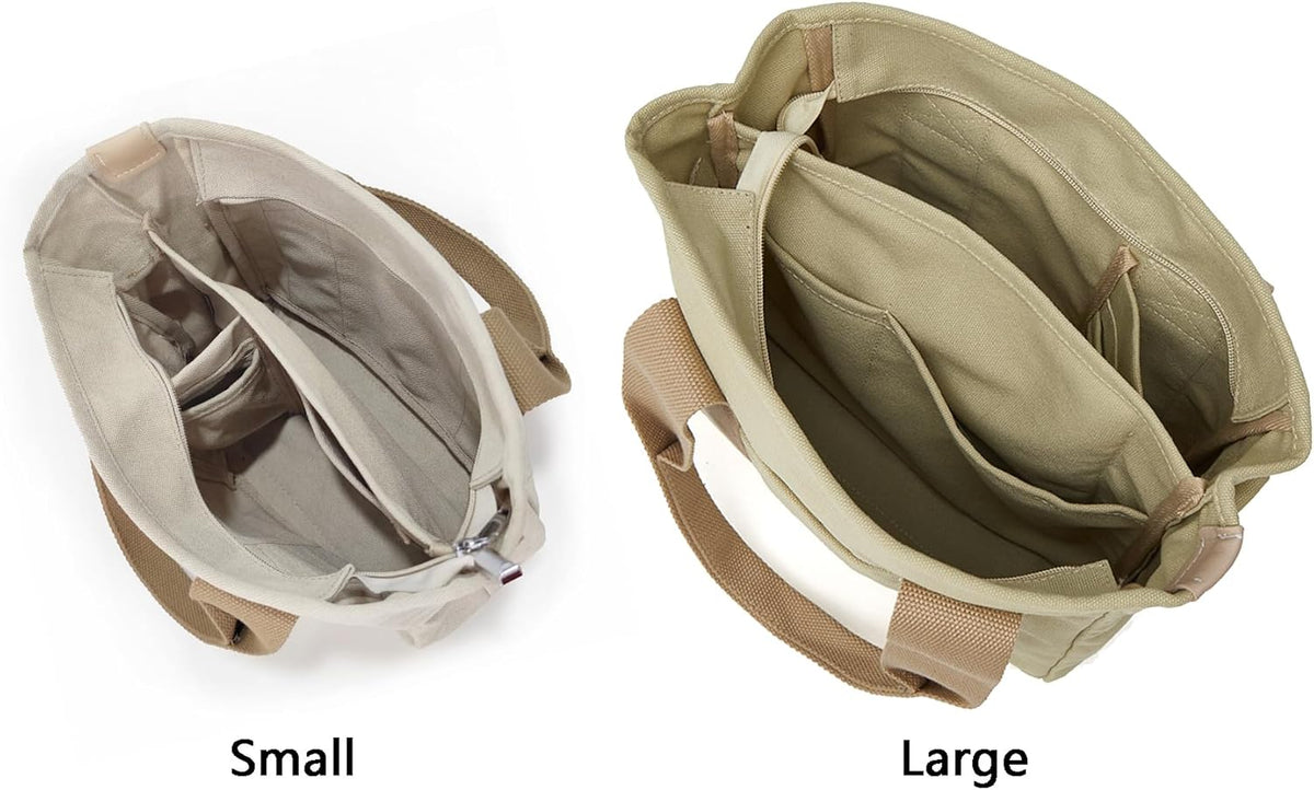 Small Tote Bag with Zipper Tote Bag for Women Canvas Crossbody Bag Shoulder Bag Satchel Hobo Bag Messenger Bag 2023
