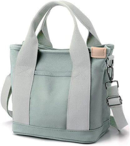 Small Tote Bag with Zipper Tote Bag for Women Canvas Crossbody Bag Shoulder Bag Satchel Hobo Bag Messenger Bag 2023