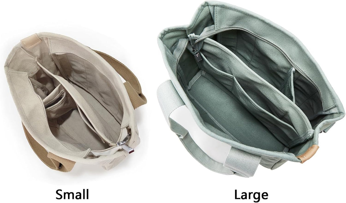Small Tote Bag with Zipper Tote Bag for Women Canvas Crossbody Bag Shoulder Bag Satchel Hobo Bag Messenger Bag 2023