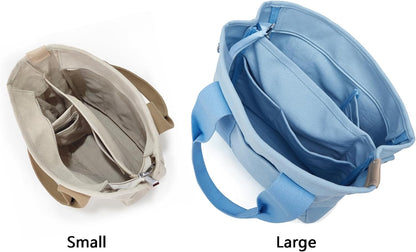 Small Tote Bag with Zipper Tote Bag for Women Canvas Crossbody Bag Shoulder Bag Satchel Hobo Bag Messenger Bag 2023