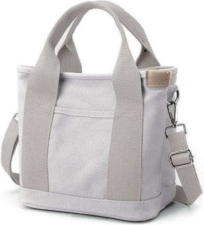 Small Tote Bag with Zipper Tote Bag for Women Canvas Crossbody Bag Shoulder Bag Satchel Hobo Bag Messenger Bag 2023
