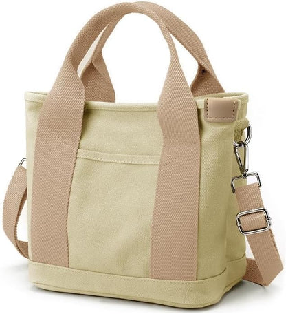Small Tote Bag with Zipper Tote Bag for Women Canvas Crossbody Bag Shoulder Bag Satchel Hobo Bag Messenger Bag 2023
