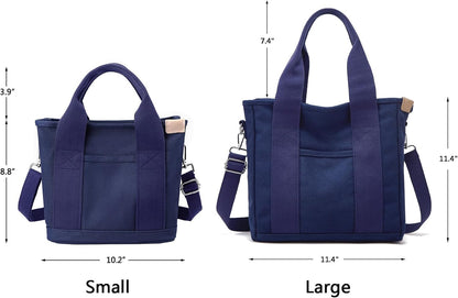 Small Tote Bag with Zipper Tote Bag for Women Canvas Crossbody Bag Shoulder Bag Satchel Hobo Bag Messenger Bag 2023