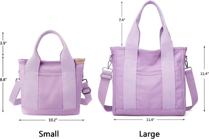 Small Tote Bag with Zipper Tote Bag for Women Canvas Crossbody Bag Shoulder Bag Satchel Hobo Bag Messenger Bag 2023