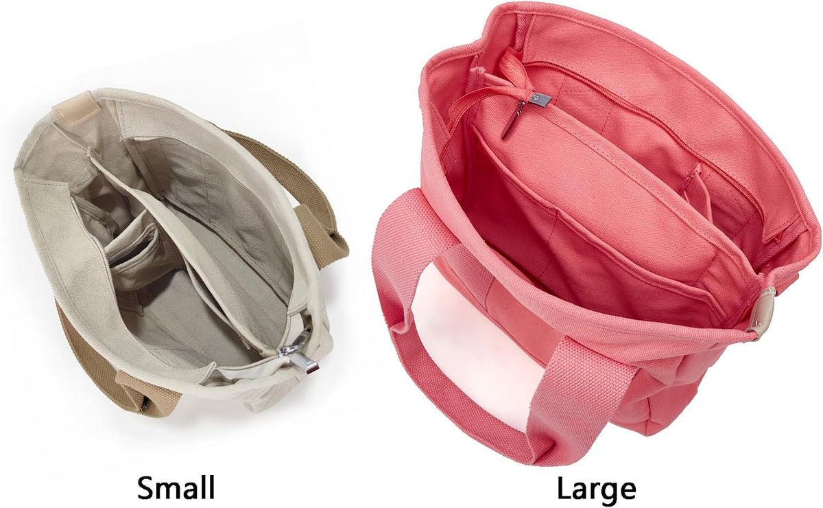 Small Tote Bag with Zipper Tote Bag for Women Canvas Crossbody Bag Shoulder Bag Satchel Hobo Bag Messenger Bag 2023