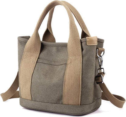 Small Tote Bag with Zipper Tote Bag for Women Canvas Crossbody Bag Shoulder Bag Satchel Hobo Bag Messenger Bag 2023