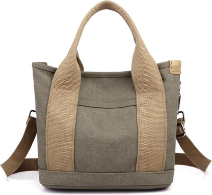 Small Tote Bag with Zipper Tote Bag for Women Canvas Crossbody Bag Shoulder Bag Satchel Hobo Bag Messenger Bag 2023