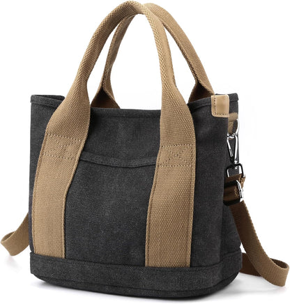 Small Tote Bag with Zipper Tote Bag for Women Canvas Crossbody Bag Shoulder Bag Satchel Hobo Bag Messenger Bag 2023