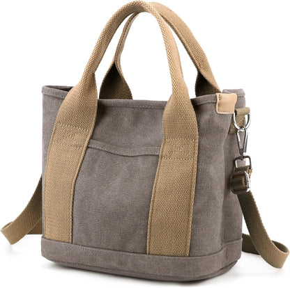 Small Tote Bag with Zipper Tote Bag for Women Canvas Crossbody Bag Shoulder Bag Satchel Hobo Bag Messenger Bag 2023