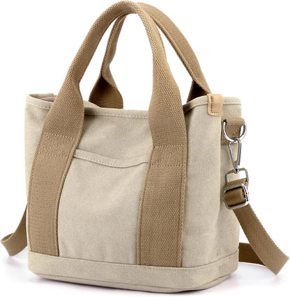 Small Tote Bag with Zipper Tote Bag for Women Canvas Crossbody Bag Shoulder Bag Satchel Hobo Bag Messenger Bag 2023