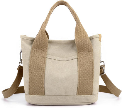 Small Tote Bag with Zipper Tote Bag for Women Canvas Crossbody Bag Shoulder Bag Satchel Hobo Bag Messenger Bag 2023
