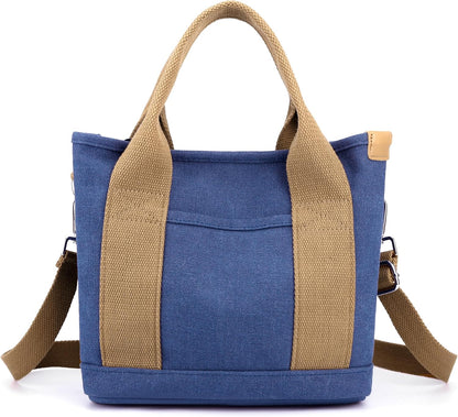 Small Tote Bag with Zipper Tote Bag for Women Canvas Crossbody Bag Shoulder Bag Satchel Hobo Bag Messenger Bag 2023
