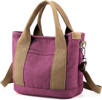 Small Tote Bag with Zipper Tote Bag for Women Canvas Crossbody Bag Shoulder Bag Satchel Hobo Bag Messenger Bag 2023