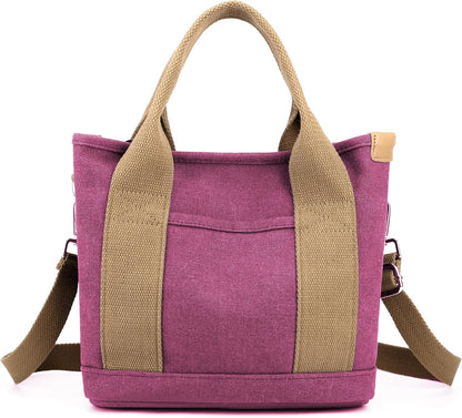 Small Tote Bag with Zipper Tote Bag for Women Canvas Crossbody Bag Shoulder Bag Satchel Hobo Bag Messenger Bag 2023