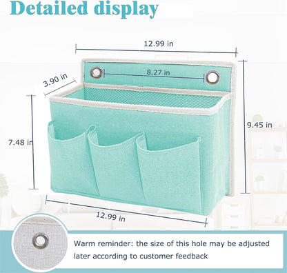 Wall Hanging Organizer Bag/Hanging Baskets with Large Mesh Compartment & 3 Pockets，Over the Door Organizer Space Saving Storage for Bedroom,RV Camper, Closet (Gray -2 Pack)