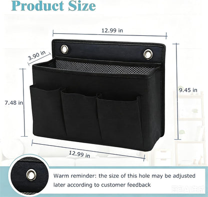 Wall Hanging Organizer Bag/Hanging Baskets with Large Mesh Compartment & 3 Pockets，Over the Door Organizer Space Saving Storage for Bedroom,RV Camper, Closet (Gray -2 Pack)