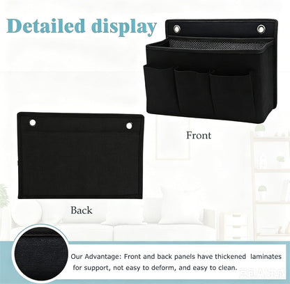 Wall Hanging Organizer Bag/Hanging Baskets with Large Mesh Compartment & 3 Pockets，Over the Door Organizer Space Saving Storage for Bedroom,RV Camper, Closet (Gray -2 Pack)