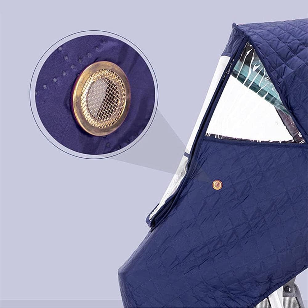 Thickened Warm Material Universal Baby Stroller Rain Cover - Waterproof Weather Shield Waterproof Universal Large Transparent Window for Pushchairs Accessories Strollers Raincoa