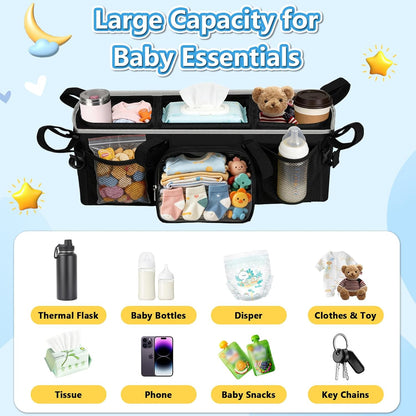 Double Stroller Organizer for Bob Duallie Jogger City Mini GT2 and Jeep