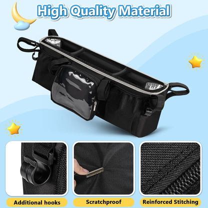 Double Stroller Organizer for Bob Duallie Jogger City Mini GT2 and Jeep