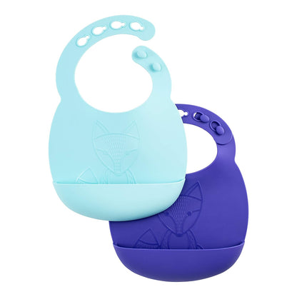 Silcone Baby Bib, 2 Pack