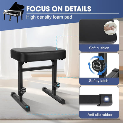 Piano Bench Adjustable Height