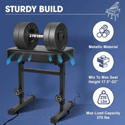 Piano Bench Adjustable Height