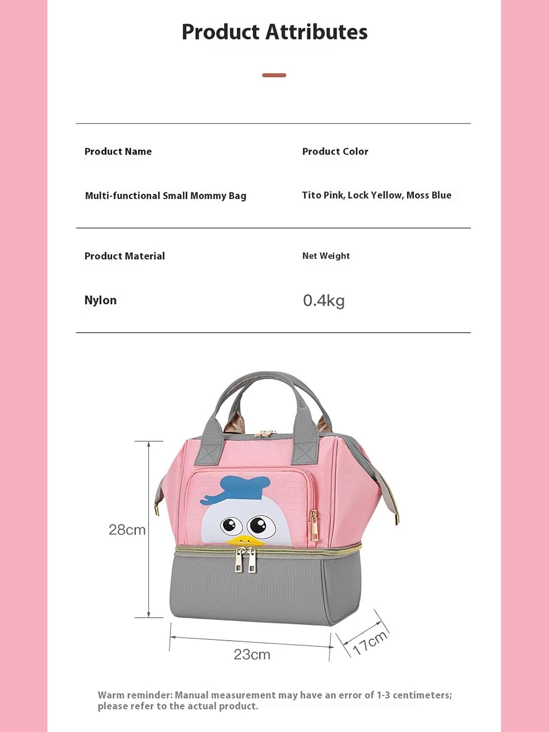 Large Capacity Diaper Bag Backpack, 2-Layer Design with Insulated Bottle Storage, Waterproof Baby Care Organizer, (Neutral Grey)