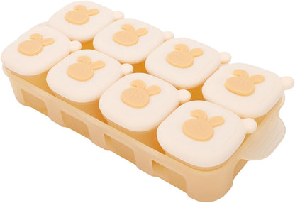 Infant Food Freezer Tray Silicone Divided Storage for Homemade Purees Ice Cube Mold