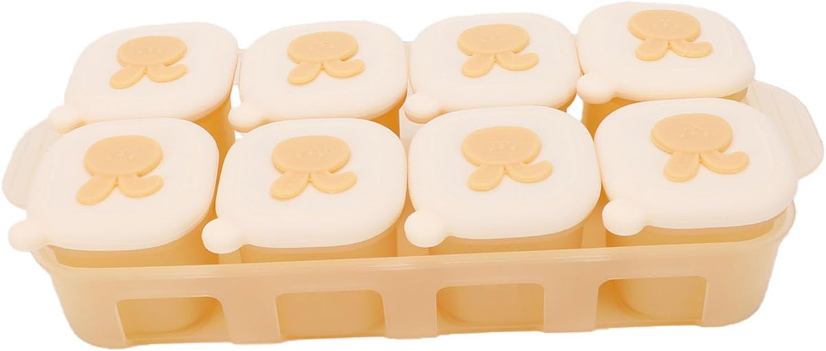Infant Food Freezer Tray Silicone Divided Storage for Homemade Purees Ice Cube Mold