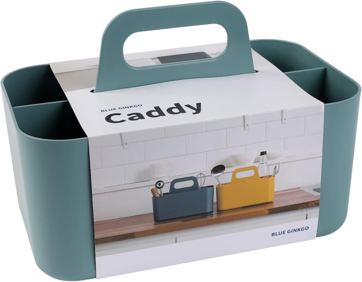 Stackable Organizer Caddy, Rectangle, Green, Made in Korea