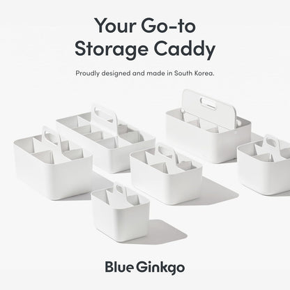 Stackable Organizer Caddy, Rectangle, Green, Made in Korea