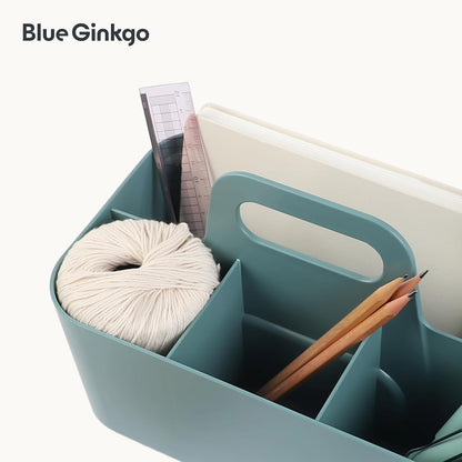 Stackable Organizer Caddy, Rectangle, Green, Made in Korea