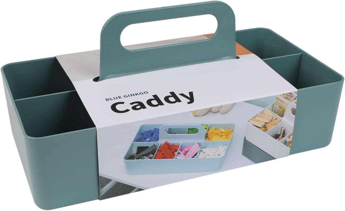 Stackable Organizer Caddy, Rectangle, Green, Made in Korea