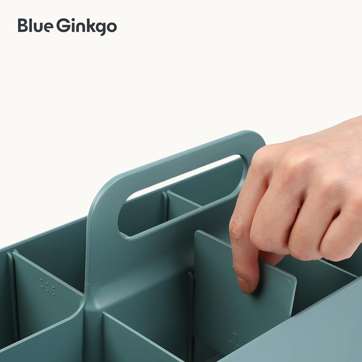 Stackable Organizer Caddy, Rectangle, Green, Made in Korea