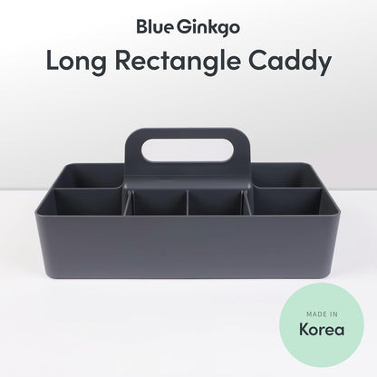 Stackable Organizer Caddy, Rectangle, Green, Made in Korea