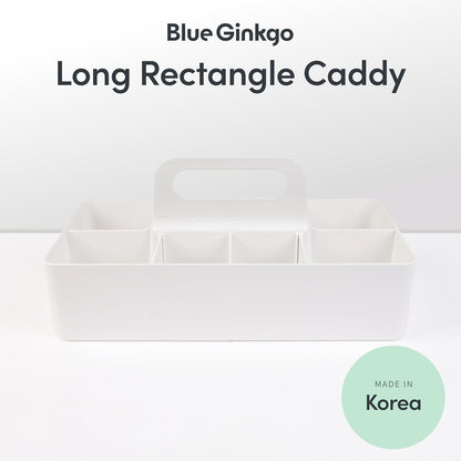 Stackable Organizer Caddy, Rectangle, Green, Made in Korea