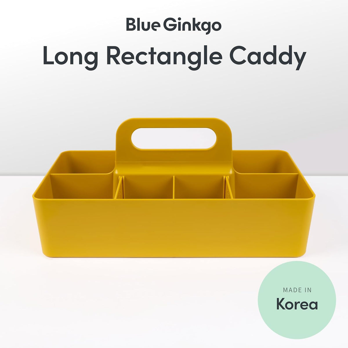 Stackable Organizer Caddy, Rectangle, Green, Made in Korea