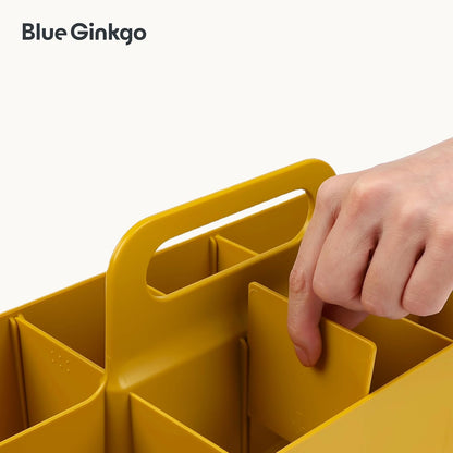 Stackable Organizer Caddy, Rectangle, Green, Made in Korea