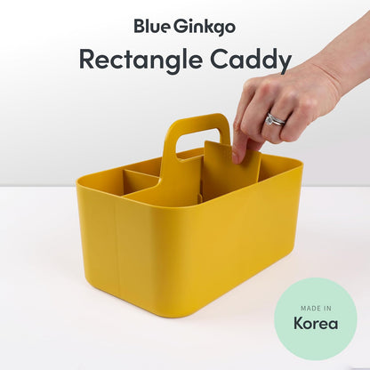 Stackable Organizer Caddy, Rectangle, Green, Made in Korea