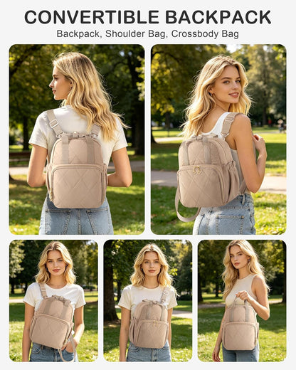 Small Diaper Bag Backpack, Mini Diaper Purse Crossbody Bag for Women