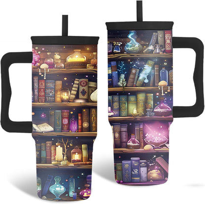 30oz Read Tumbler with Handle & Straw, Bookish Gifts for Women, Booklover | Read Stainless Steel Water Bottle for Readers Librarian, Christmas Birthday Gifts, Reading Accessories Travel Mug 1 Pcs