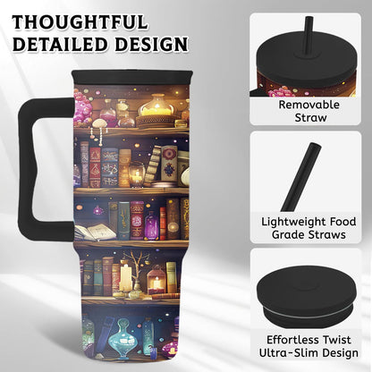 30oz Read Tumbler with Handle & Straw, Bookish Gifts for Women, Booklover | Read Stainless Steel Water Bottle for Readers Librarian, Christmas Birthday Gifts, Reading Accessories Travel Mug 1 Pcs